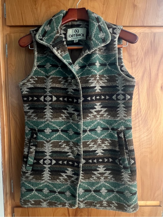 Outback Trading Co. Jackets & Blazers - Outback Trading Co. Maybelle Vest. Green & Brown Small